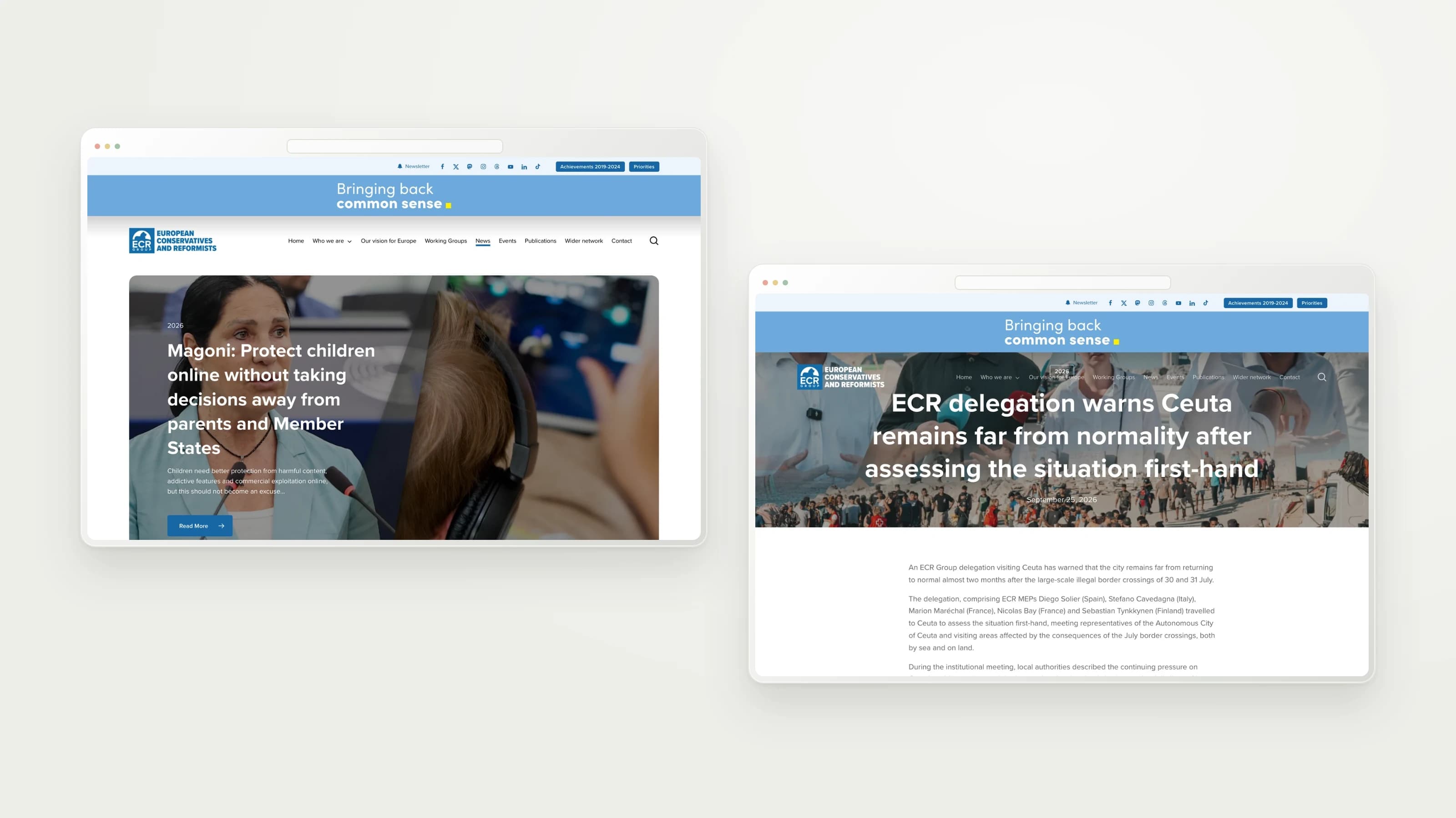 ECR Group — News and story pages