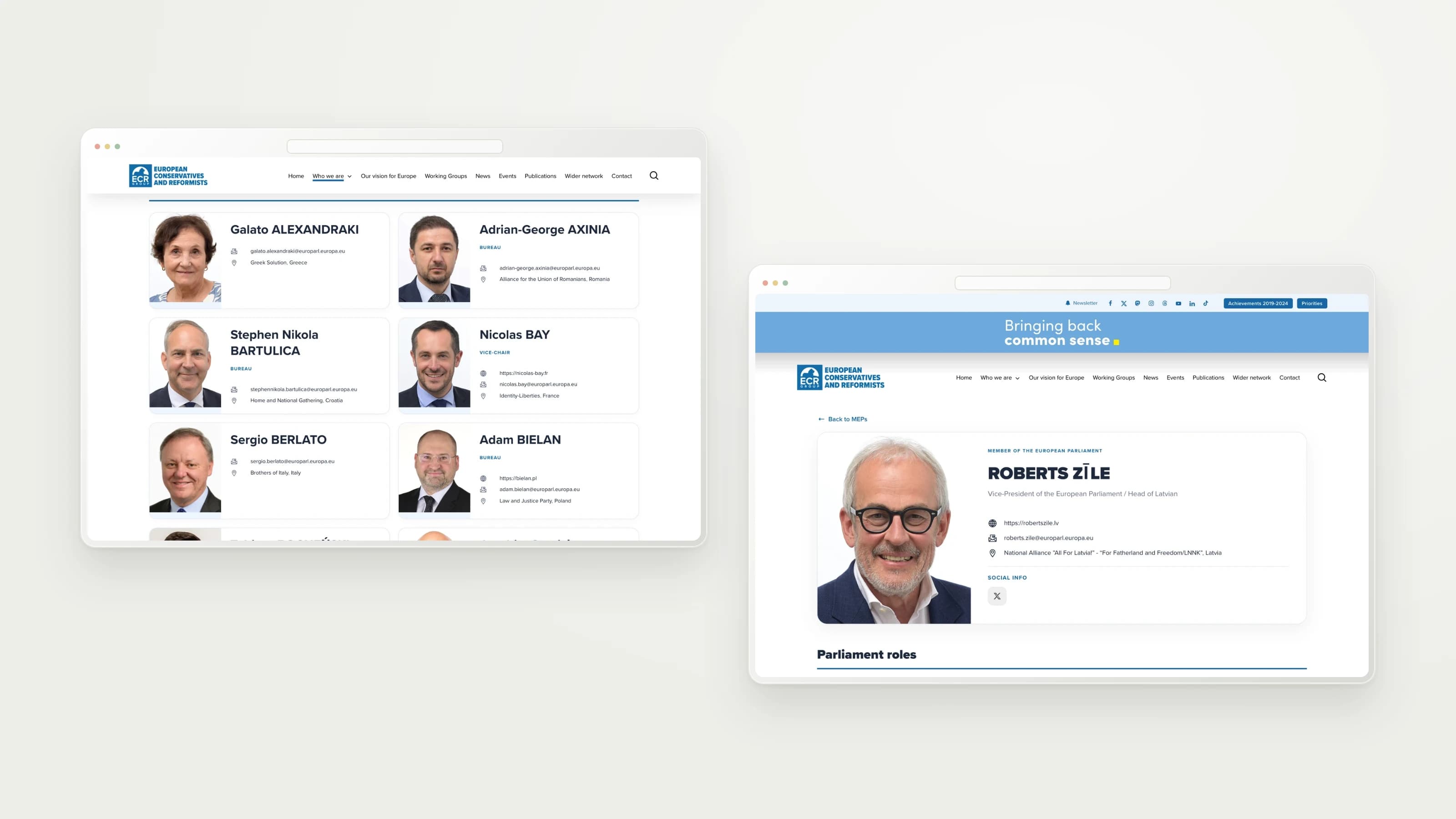 ECR Group — Member directory and individual profile