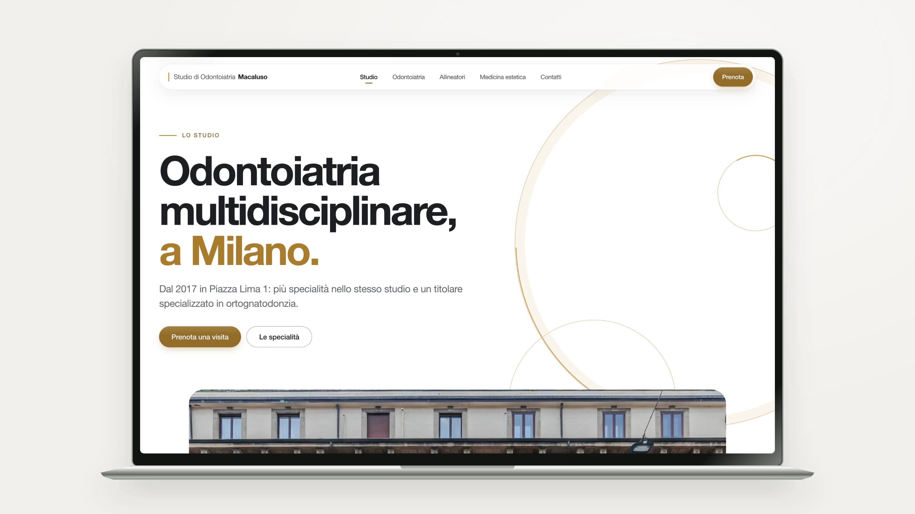 Studio Macaluso — The practice — page design and visual identity