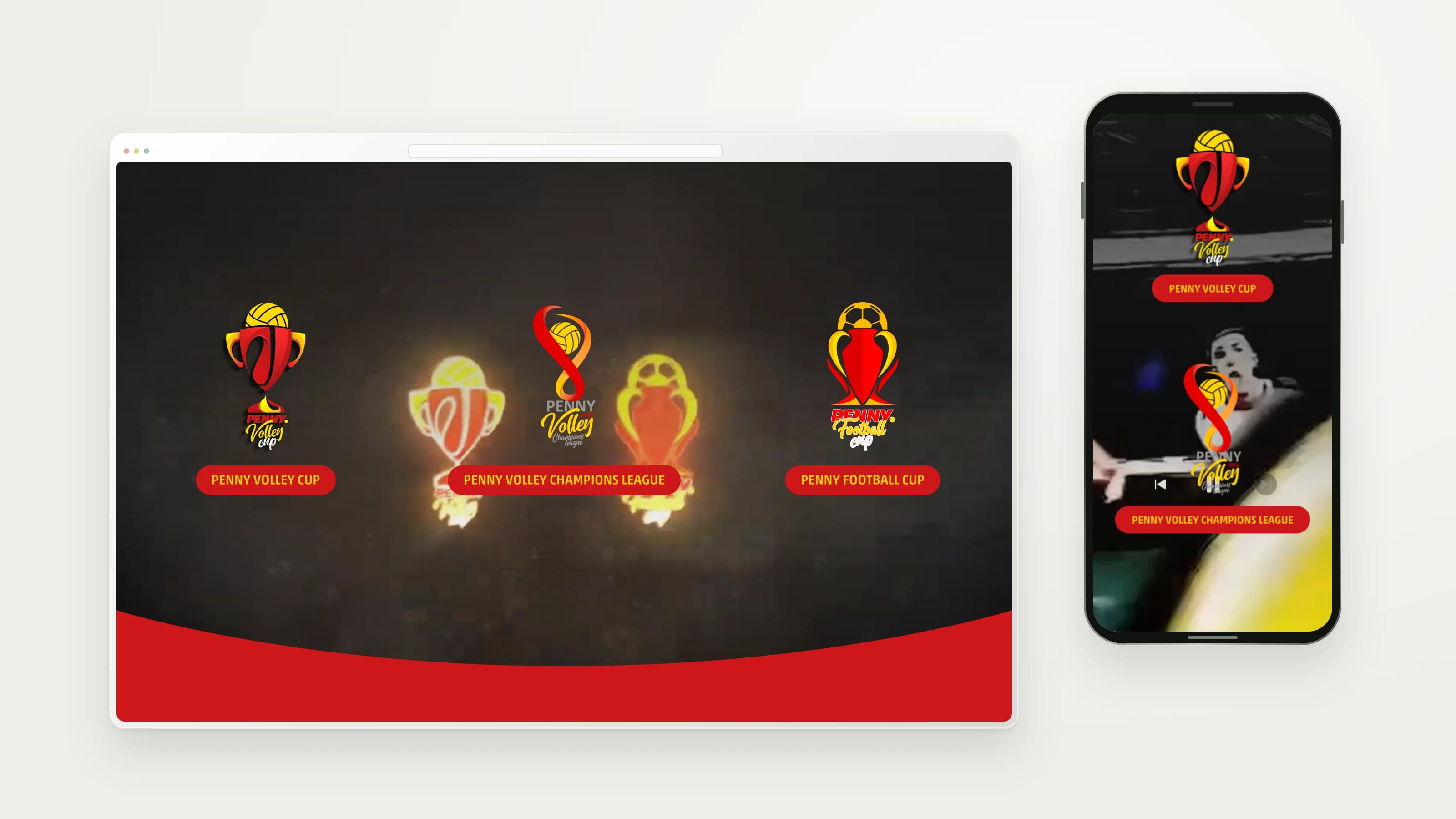 Penny — Website details and mobile layout