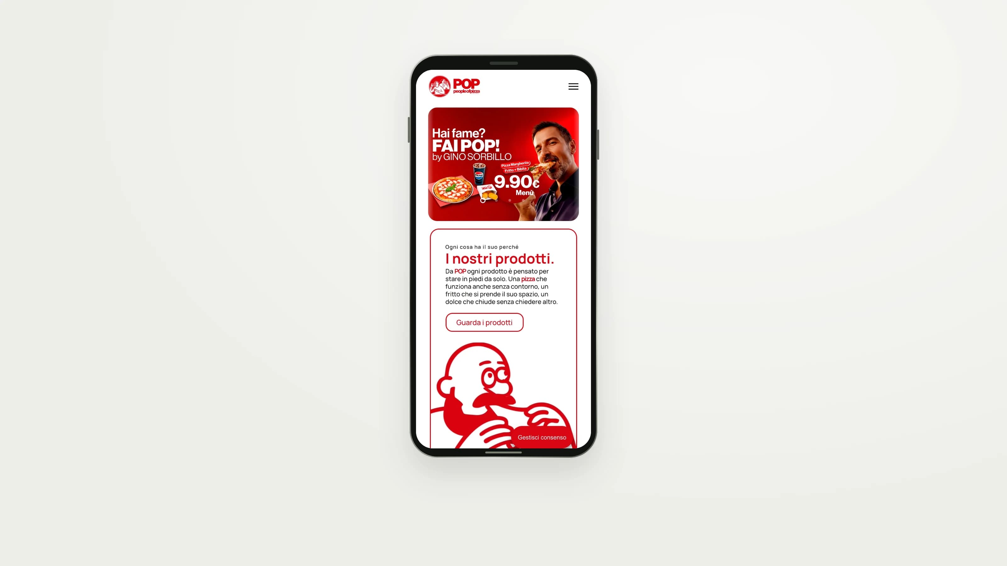 POP — People of Pizza — Mobile website